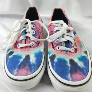 Vans Blue Pink Tie-Dye‎ Canvas Skate Shoes 721356 Men's 4 Women's 5.5 EU 35